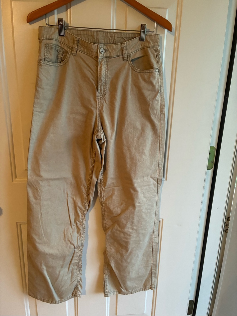 H&M Light Beige Wide-Leg Pants
